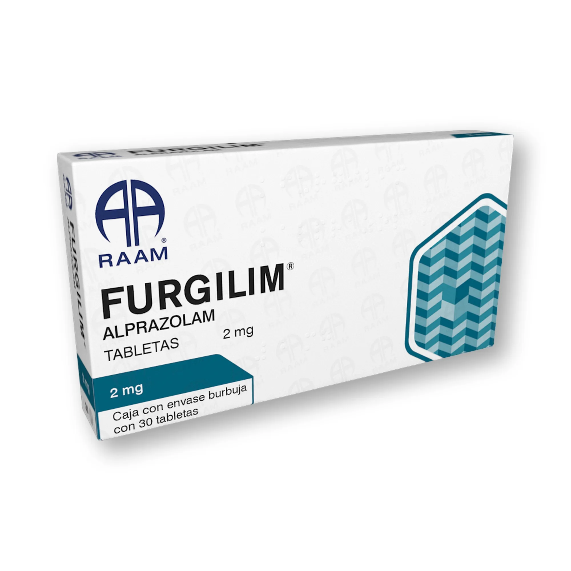 Alprazolam 2 mg 10 Tabletas FURGILIM | Detalle de empaque Detalle de empaque de Alprazolam 2 mg 10 Tabletas FURGILIM