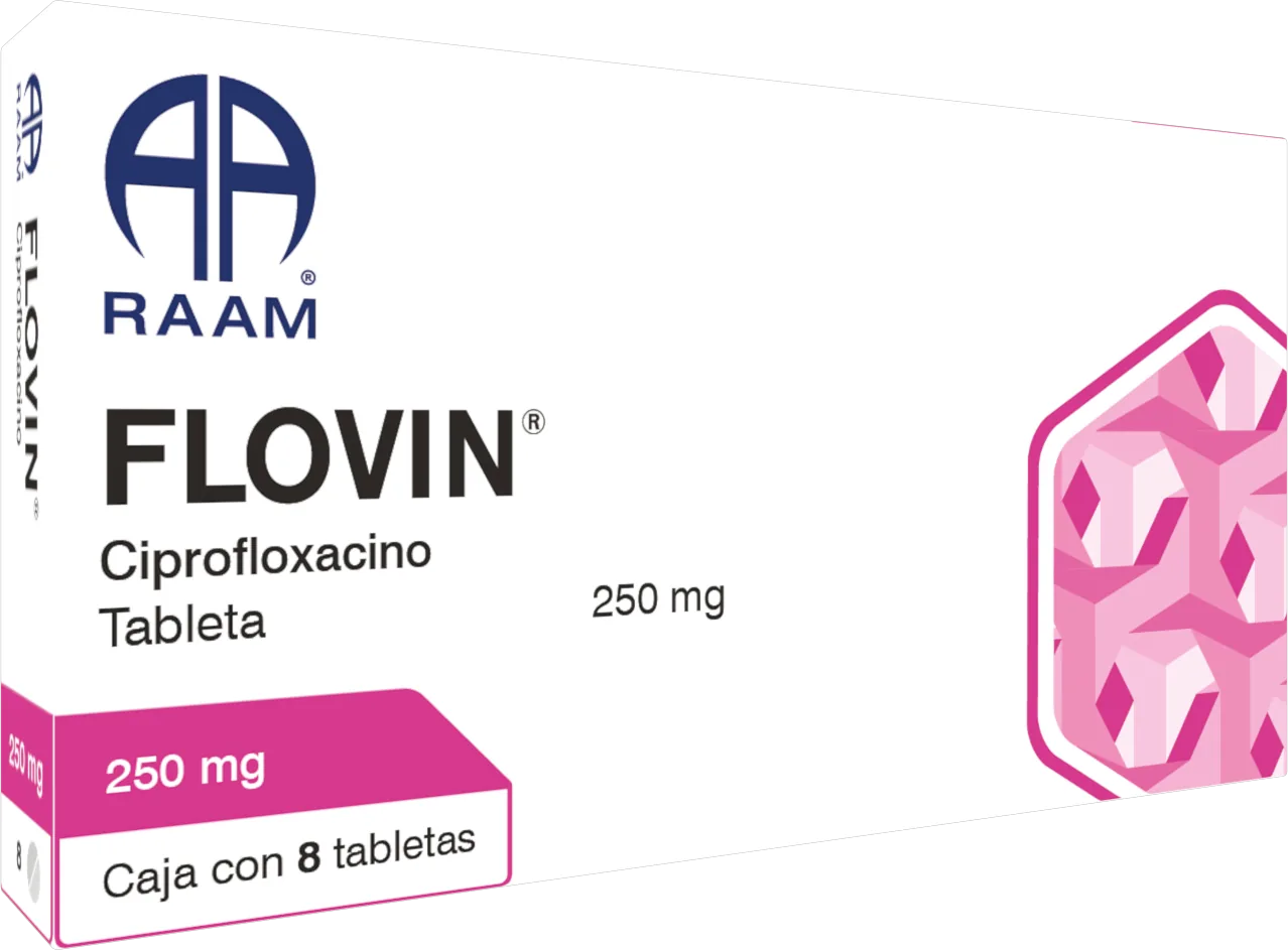 Ciprofloxacino FLOVIN 250 mg 12 Tabletas