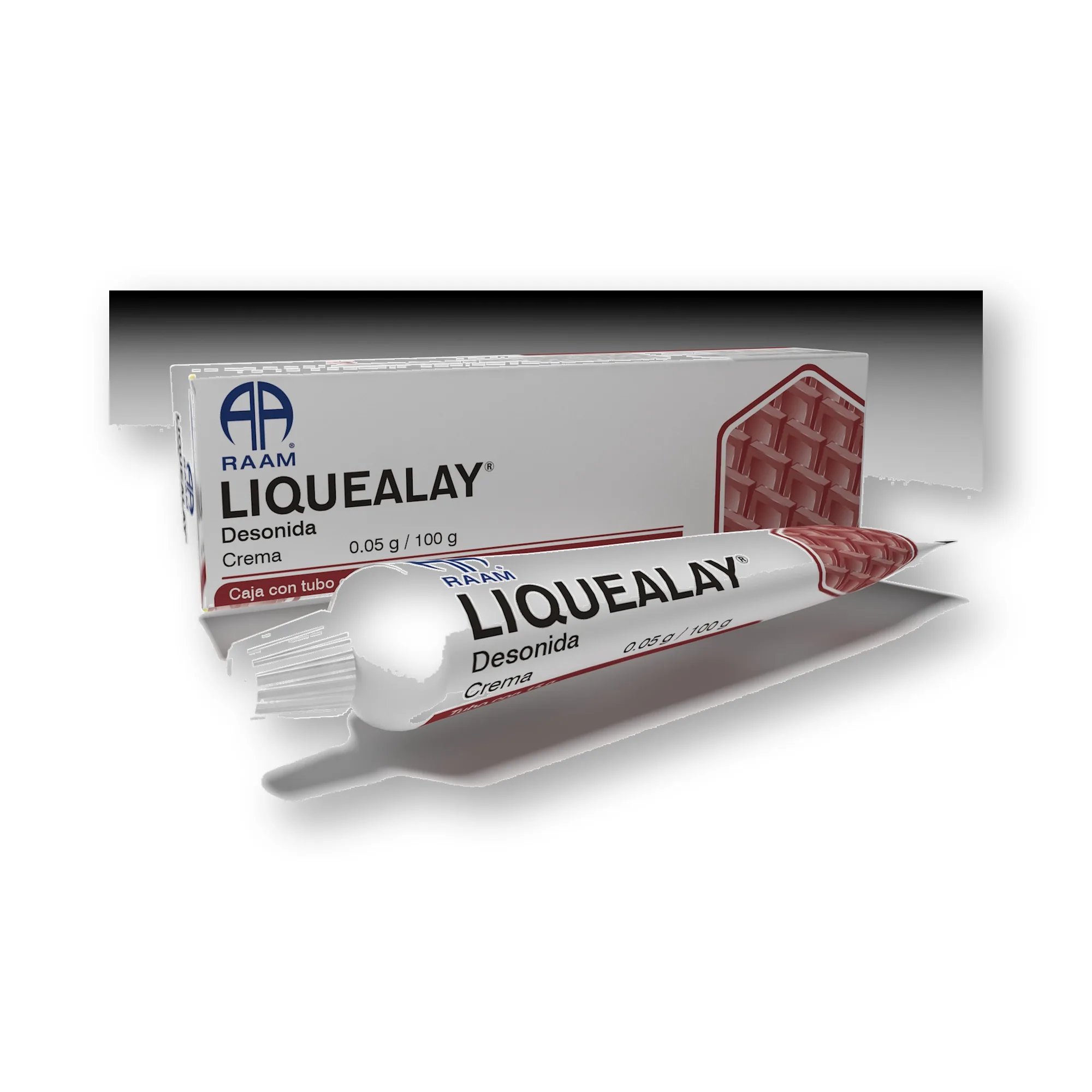 Desonida 0.05/100/15 Mg Crema LIQUEALAY | Vista frontal de la caja Frente de la caja de Desonida 0.05/100/15 Mg Crema LIQUEALAY