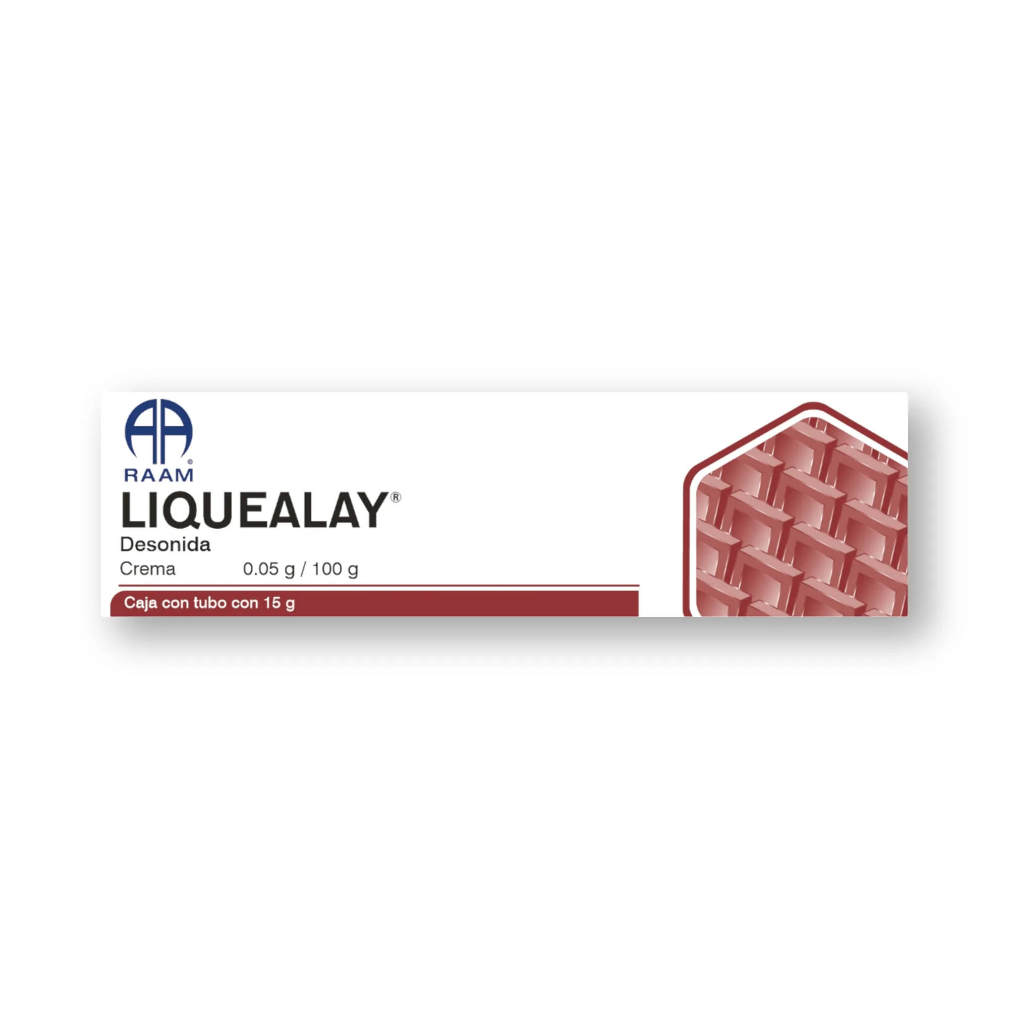Desonida 0.05/100/15 Mg Crema LIQUEALAY | Vista lateral de la caja Lado lateral de la caja de Desonida 0.05/100/15 Mg Crema LIQUEALAY