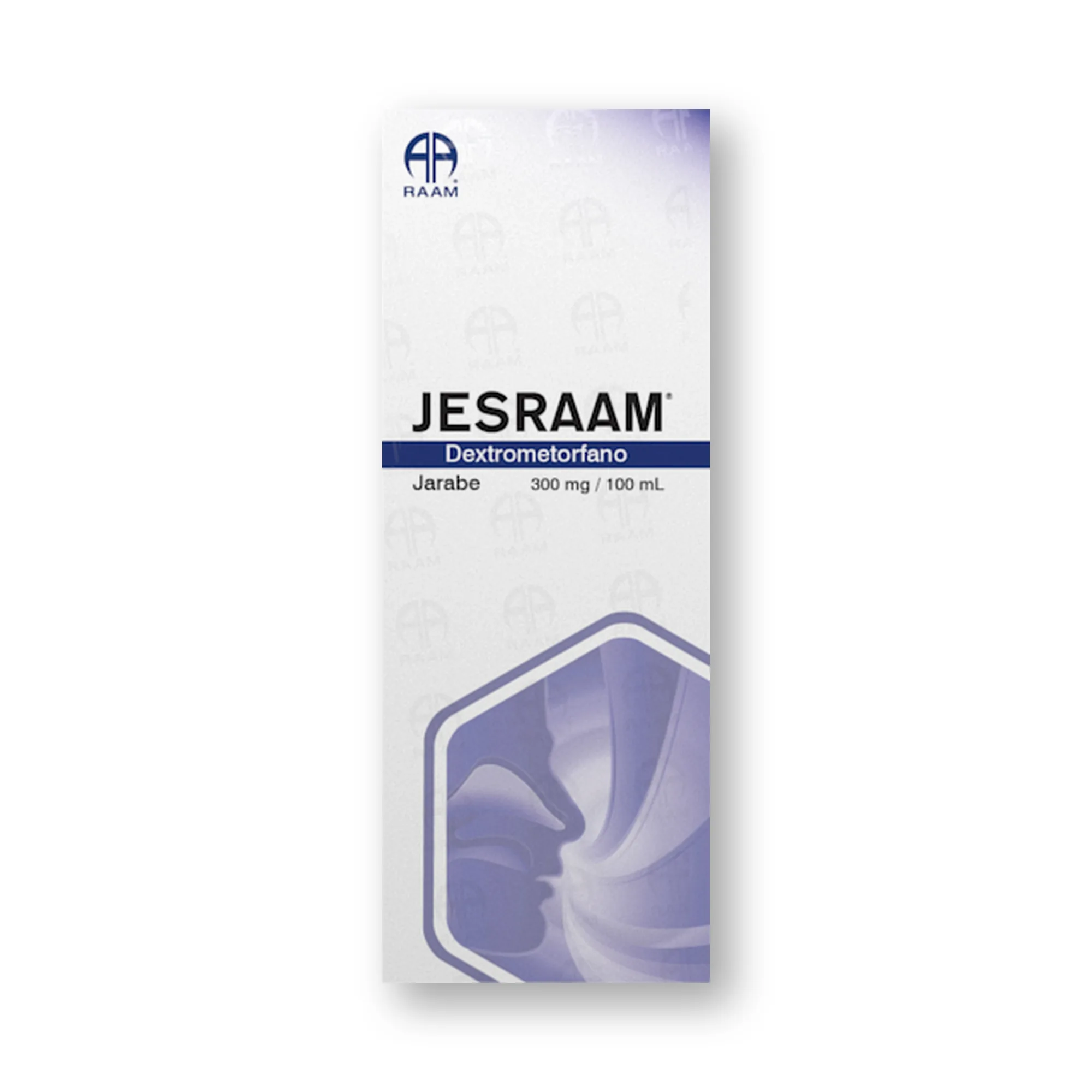 Detalle de empaque de Dextrometorfano 0.30/100 Mg Frasco JESRAAM