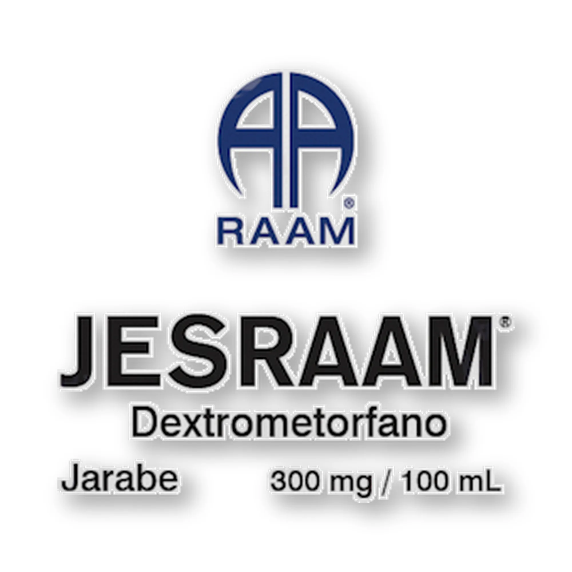 Vista general de Dextrometorfano 0.30/100 Mg Frasco JESRAAM Laboratorio RAAM