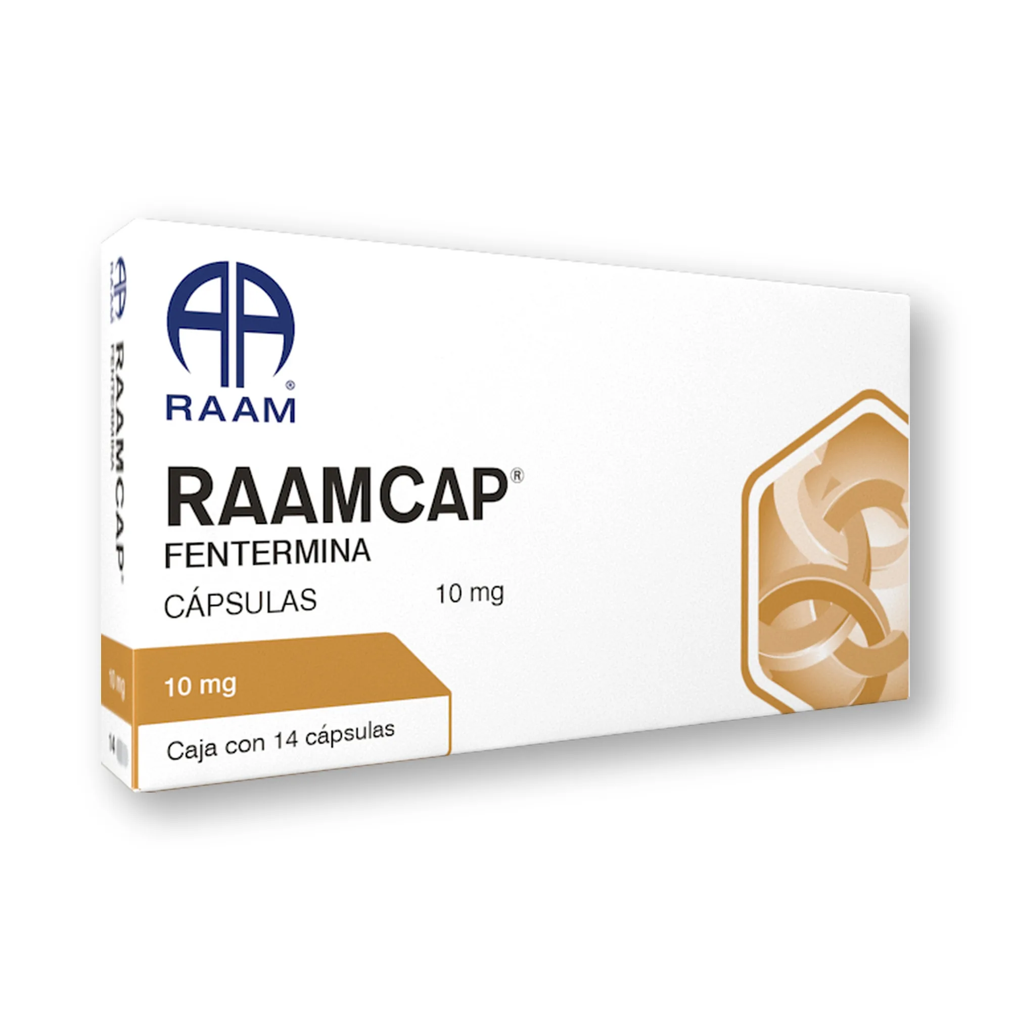 Fentermina 15 Mg Capsula RAAMCAP | Vista frontal de la caja Frente de la caja de Fentermina 15 Mg Capsula RAAMCAP