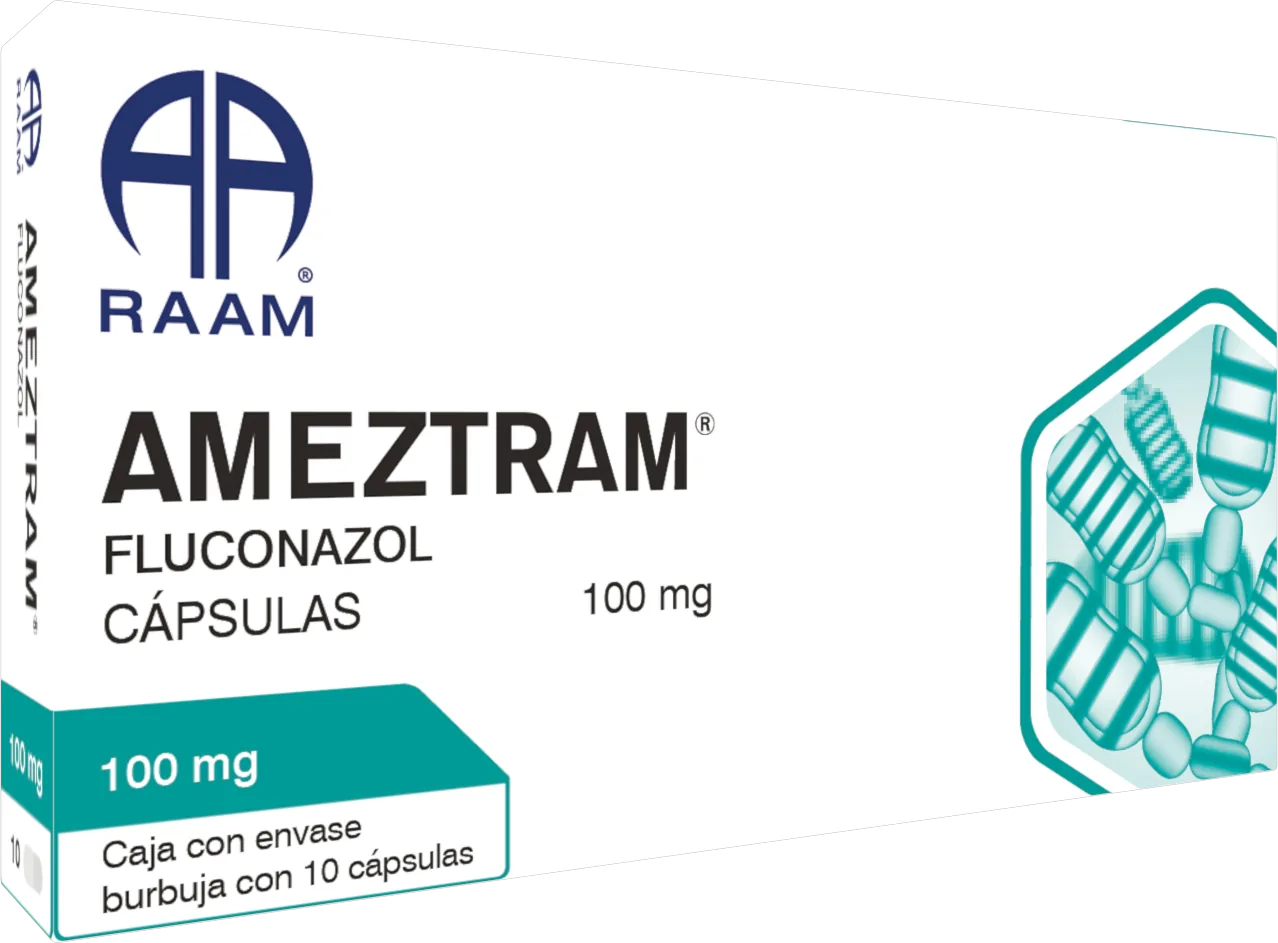 Fluconazol AMEZTRAM 100 mg 10 Cápsulas