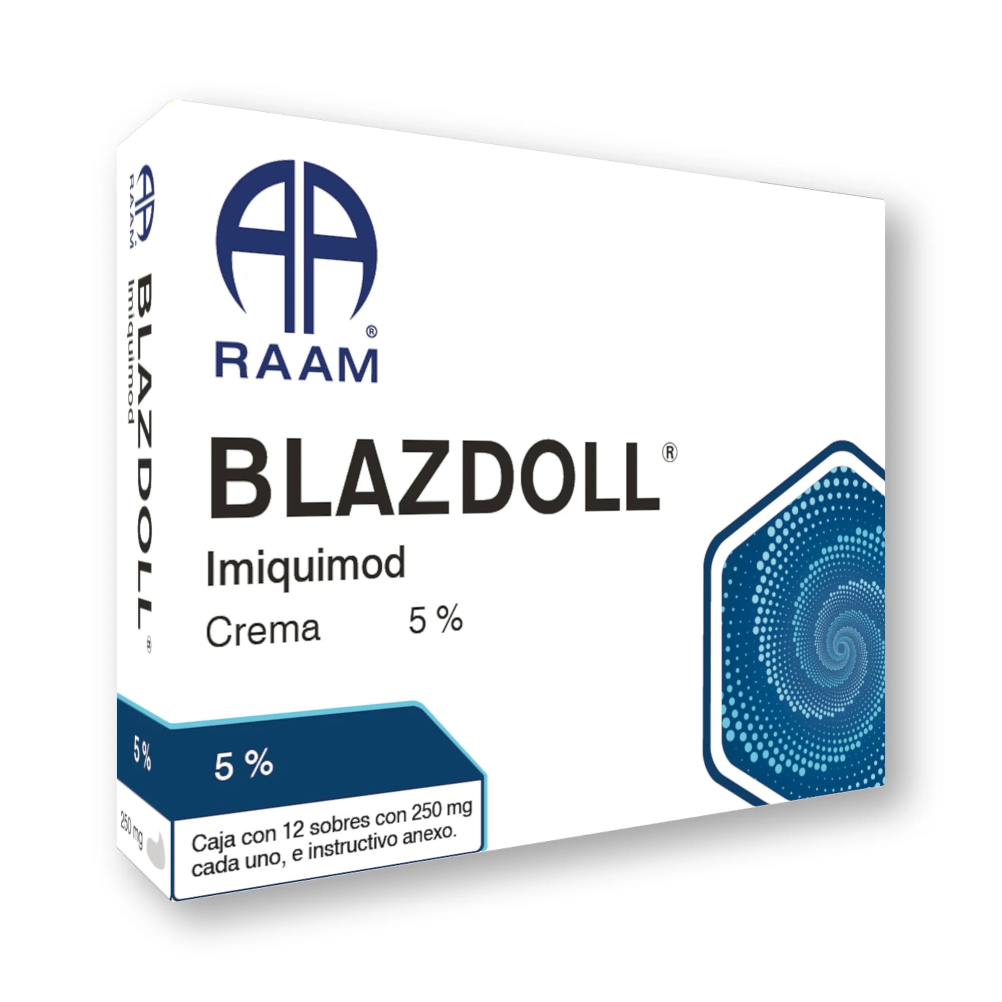 Frente de la caja de Imiquimod 12 Sobres BLAZDOLL