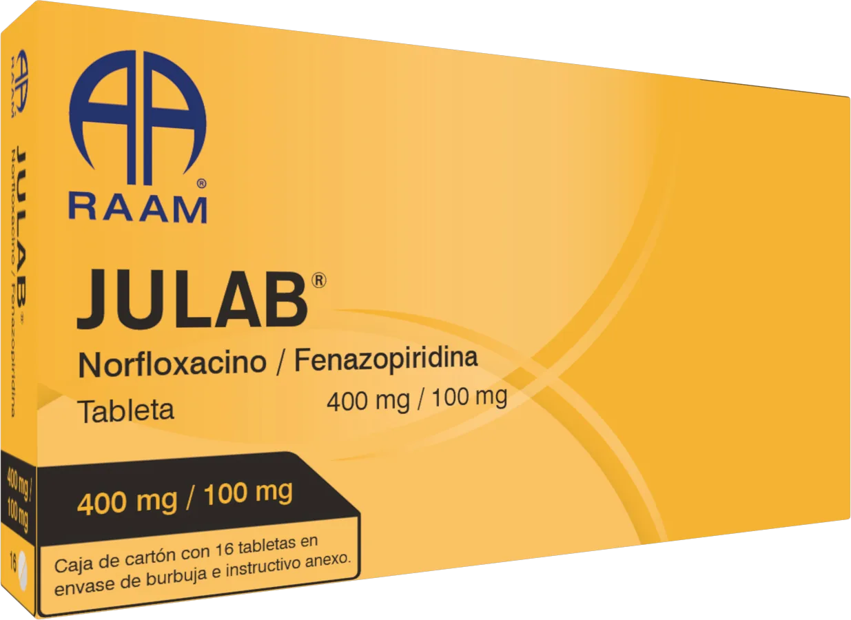 Norfloxacino - Fenazopiridina JULAB