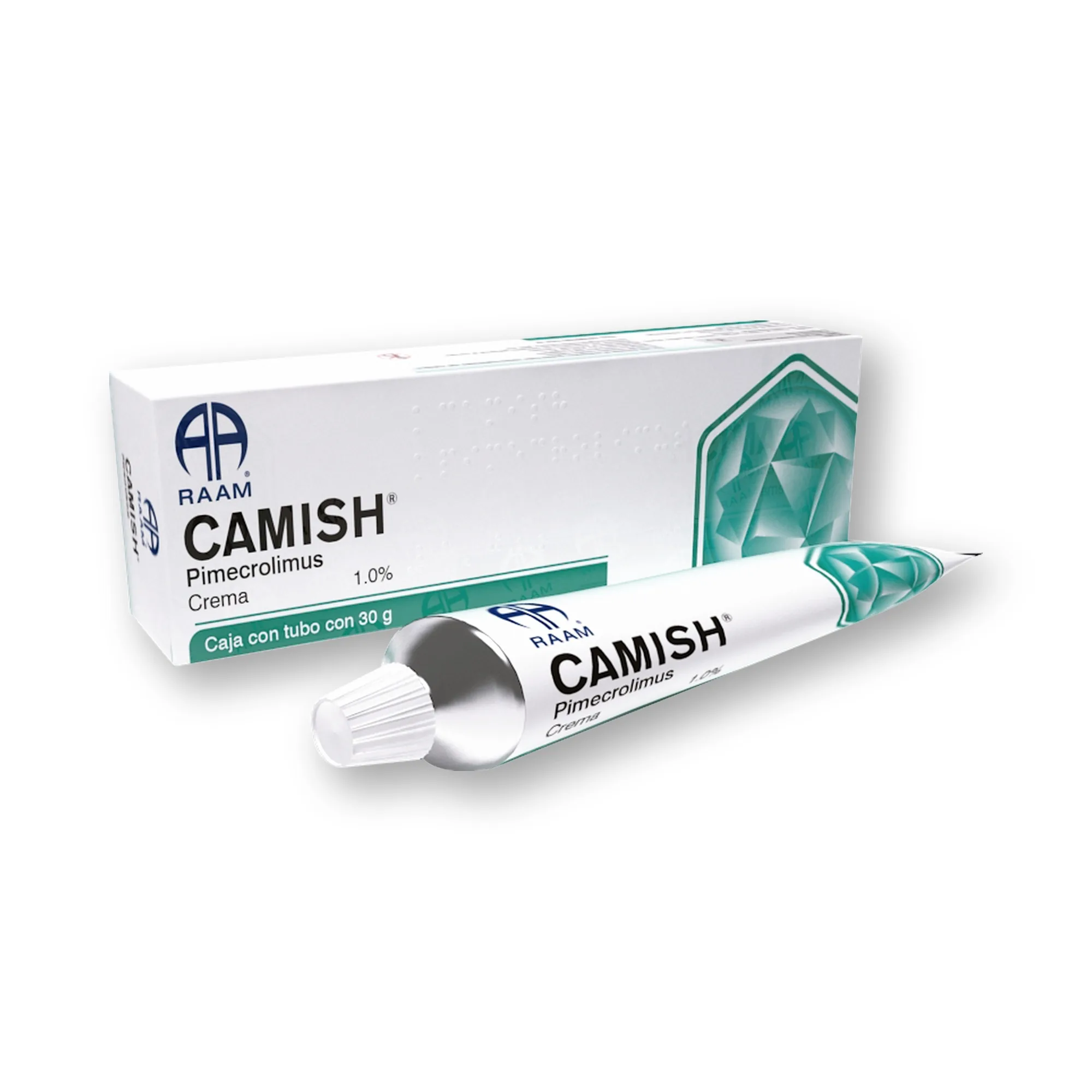 Detalle de empaque de Pimecrolimus 1.0 30 g CAMISH
