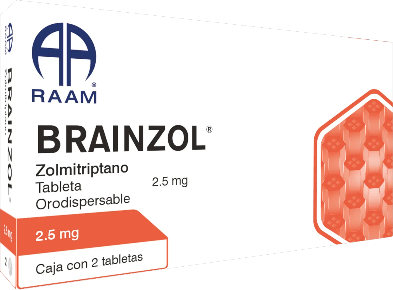 Zolmitriptan BRAINZOL 2.5 mg 2 Tabletas